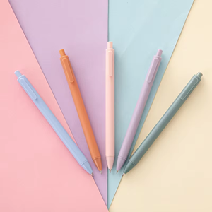 Stylo à bille en plastique recouvert <span class=keywords><strong>de</strong></span> caoutchouc X708, vente chaude, multicolores, bon marché, macaron, mignon, stylo cadeau coloré - Product Image 4