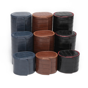 Cao cấp PU da đồng hồ CuộN trường hợp đen Dark Blue Brown Màu lưu trữ đồng hồ trường hợp đồng hồ CuộN hộp cho 1 2 3 khe cắm nhà máy bán - Product Image 5