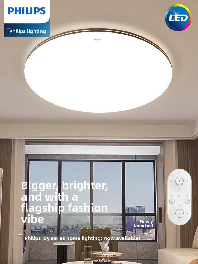 For Acrylic Minimalist Round LED Ceiling Lamp for Living Room & Bedroom Eye Protection 2025 New 46cm/76cm Sizes