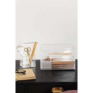 أدوات مائدة بلاستيكية متعددة الاستخدامات, أدوات مطبخ متعددة الاستخدامات ، منظم شوكات من الأكريليك الشفاف لتخزين أواني المطبخ - Product Image 6