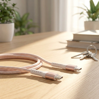 Cable de Datos KYT C-C con Carga Rápida PD para iPhone 12/13/14/15/16 - Diseño TPE/Nailon Trenzado Anti-Doblez