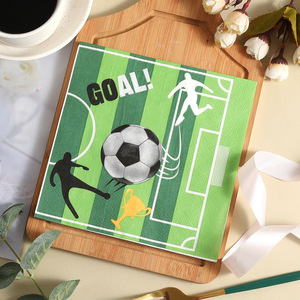 Football Series Printed Paper Napkins 33x33cm Themed Party Use - Product Image 4