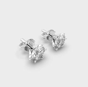 Pendientes de Diamantes Cultivados en Laboratorio con Corte Brillante, Precio de Fábrica, Oro Blanco/Rosa/Amarillo de 18K, Cierre de Rosca, Certificación IGI, Regalo de Aniversario - Product Image 3