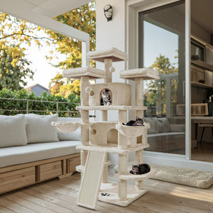 متعددة الوظائف الحديثة شجرة القط BT173 الخشب رف التسلق مع العش السيزال انتزاع العمود لعبة حزام والقفز منصة للقطط - Product Image 4