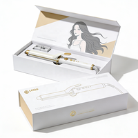 Boîte magnétique personnalisée et boîte cadeau noire pour nettoyant visage, produits de soins personnels, papier noir brillant