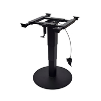 Pé de Mesa Pneumático Ajustável Reforçado para RV, Pedestal Telescópico com Base em Liga de Alumínio para Campervan e Uso Marítimo