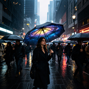 Chinese Umbrella Nylon Automatic Folding Windproof <b>Waterproof</b> Double <b>Canopy</b> Compact Travel Parasol Gift - Product Image 5