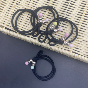 Élastique à cheveux double brin épaissi avec perles, diamètre 5,5 cm, pour usage quotidien, élastique pour femmes - Product Image 2