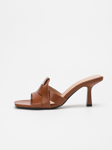 1828-6 Méga Soldes d'Été Chaussons et <span class=keywords><strong>Sandales</strong></span> à Talons Plein Air Couleur Unie Grande Taille pour <span class=keywords><strong>Femme</strong></span> Tendance Mode - Product Image 6