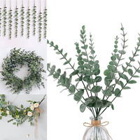 Arrangement de fleurs décoration de la maison Real Touch branche de feuille d'eucalyptus eucalyptus artificiel