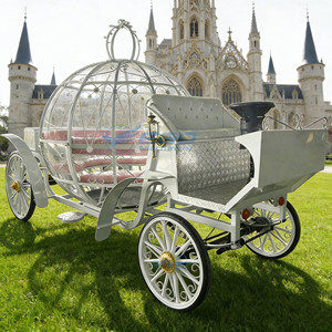 Wholesale Wedding Props <b>Large</b> White Horse Carriage Candy Cart Wedding Cinderella <b>Pumpkin</b> Carriage Sightseeing Cinderella on Sale - Product Image 6