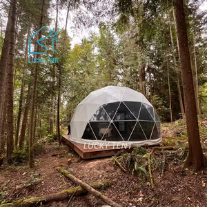 Grande tente à boule dôme en PVC <span class=keywords><strong>pour</strong></span> glamping <span class=keywords><strong>toile</strong></span> imperméable <span class=keywords><strong>pour</strong></span> les fêtes de camping en plein air logo personnalisé expérience d'événement en plein air confortable - Product Image 4
