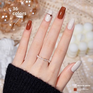 Gel de Uñas Marrón en Botella, Color Chocolate Caramelo Café, Set de Gel de Color Especial para Manicura - Product Image 3