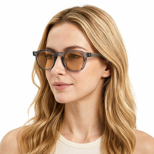 Gafas de Sol Unisex Retro Ligeras con Logotipo Personalizado, Montura Cuadrada Completa de Acrílico y Propionato, Degradado, UV400 - Product Image 3