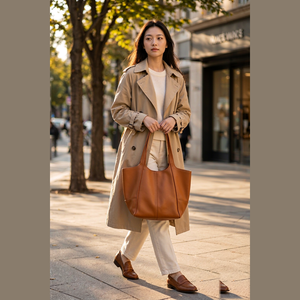 Bolsos Tote Vintage para Mujer, Bolsos de Gran Capacidad, Bolsos de Hombro Suaves con Cierre de Cremallera y Abertura Abierta - Product Image 5