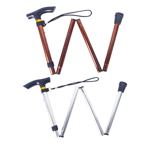 Aluminum 4 Leg Adjustable Free Standing <b>Walking</b> <b>Stick</b> with Base for Adults - Product Image 1