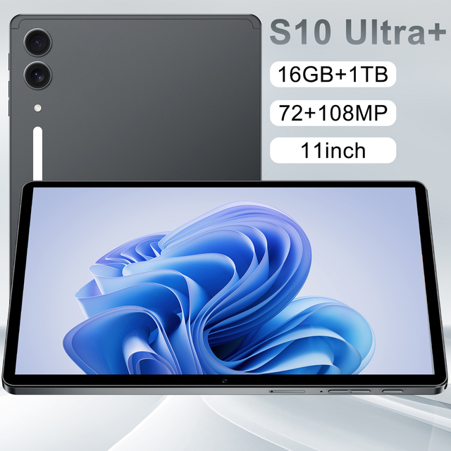 2025 Hot Selling 11 Inch Tablet for Families and Children S10 Ultra+16+1TB Dual Sim Android 14 Supports French Unlocking Tablet