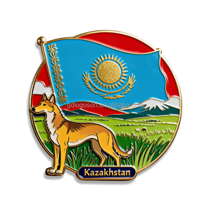 Magneti smaltati mongolfiera in metallo, - Product Image 4