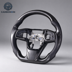 Volant en cuir personnalisé avec LED et fibre de carbone forgée pour Honda Civic 10ème génération 2010 2015 2022 CRV 5ème génération sans airbag - Product Image 2