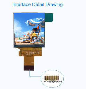 1.54 inch TFT LCD hiển thị IPS HD Độ sáng cao Độ phân giải 320x320 vuông màn hình đồng hồ thông minh màn hình ghi Màn hình hiển thị - Product Image 5