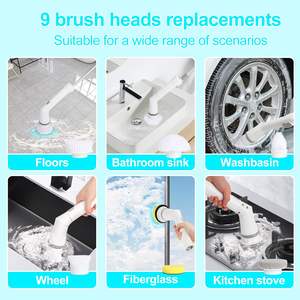 DB IAGREEA แปรงทำความสะอาดไร้สาย 6 หัวเปลี่ยนได้ IPX6 เครื่องขัดพื้นด้ามยาวกันน้ำ - Product Image 6