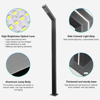Lampe de jardin solaire moderne à LED en aluminium, étanche IP65, éclairage paysager extérieur, lampadaire architectural, 220V