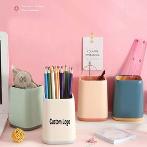 Pot de rangement multifonctionnel pour bureau, design coloré et attrayant, pour stylos, pinceaux de maquillage et fournitures de bureau, vente en gros - Product Image 2