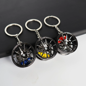 Llavero con forma de simulación de modificación de cubo de disco de freno de coche, llaveros colgantes creativos al por mayor, regalo promocional, llavero de coche - Product Image 4