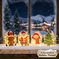 Boîte cadeau en PVC transparent avec poignée pour Noël, boîte d'emballage pour bonbons et biscuits pour les fêtes de Noël, boîtes à friandises pour chocolat et biscuits