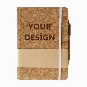 Cuaderno A5 de Corcho Natural Ecológico con Logotipo Personalizado, Banda Elástica y Soporte para Bolígrafo, para Regalos Personalizados, Tendencia 2026 - Product Image 1