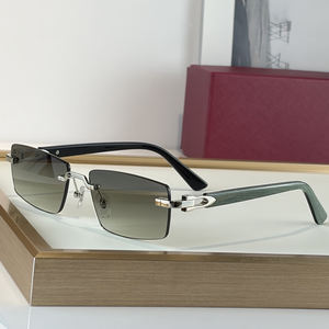 Gafas de Sol de Lujo para Hombre, Diseño de Marca 2026, Lentes Rectangulares sin Marco con Degradado, Armazón de Titanio Unisex, Propiedades Ópticas UV400 - Product Image 3