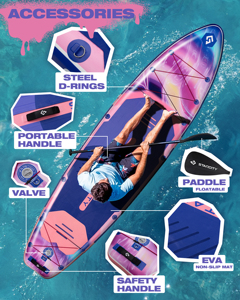 EU Warehouse 11'6"x35"x6'' Inflatable Stand up Paddle Board With Heat Sealing Process Outdoor Water Sports Leisure SC12/8 All-Ro - Product Image 4