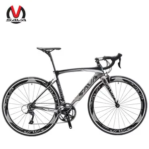 SAVA 700C fabricante venta directa de fibra de carbono bicicleta de carretera 18 velocidad V Freno de certificado cuadro de carbono OEM bicicleta de carretera