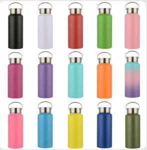 2025 Venta caliente 1000ml 32oz Mango Mosquetón Tapa Termo tanque aislado Acero inoxidable Botella de agua aislada al vacío Frasco - Product Image 2