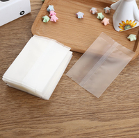 Sachet D'emballage Transparent Plat Givré OPP CPP à Soufflet pour Gâteaux Sucreries Snacks avec Découpe en Dents de Scie