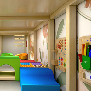 Aire de jeux intérieure miniature sur mesure pour hôtel, chambre familiale, espace de jeu pour enfants dans une suite parent-enfant - Product Image 5