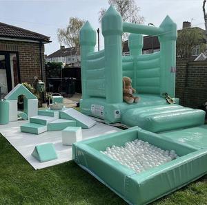 Château gonflable commercial en PVC avec toboggan et motif floral <span class=keywords><strong>pour</strong></span> <span class=keywords><strong>location</strong></span> événementielle - Product Image 6