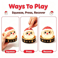 Boîte mystère de Noël en forme de boulette, jouet sensoriel anti-stress à presser, mignon et festif, idéal pour les cadeaux de fête en gros