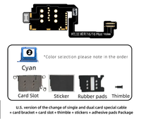 Kits flexibles Wylie eSim pour iPhone 16 16 plus esim convertis en réparation d'assemblage de carte SlM simple double