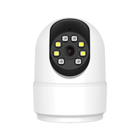 Smart 360 °   Cámara de Seguridad Interior PTZ WiFi HD con Visión Nocturna a Todo Color y Vista Dual, Cámara Remota para el Hogar