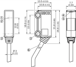 인기 판매 SICK 1063660 WSE2S-2N1130 광전기 센서: W2 시리즈 - Product Image 2