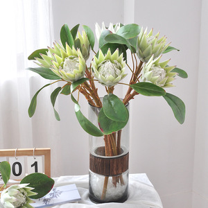 Bouquet de Protea Artificielle Yoshinobu en Soie Rose pour Décoration Intérieure, Salon et Arrangements de Mariage - Product Image 3