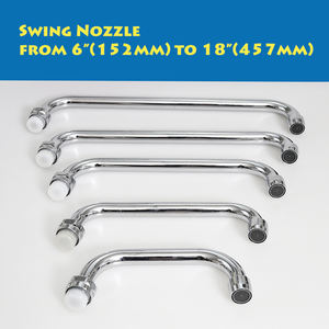 Montaje en cubierta 2 manijas con caño giratorio Grifo de fregadero central de 4 "Grifo de fregadero de cocina de <span class=keywords><strong>restaurante</strong></span> de tablero de trabajo pulido comercial - Product Image 5