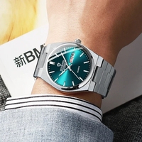 BINBOND Jam Tangan Kuarsa Modis Jam Tangan Modis Bisnis Kasual Jam Perak Baru Jam Tangan Mewah Pria Jam Tangan Pria Reloj Hombre B102