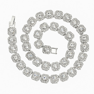 Collar Cuadrado de Azúcar Roca, Collar Cubano de Lujo Ligero, Collar Personalizado para Hombre - Product Image 4