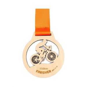Médaille de Marathon Personnalisable en Bois Écologique, Imprimée UV, pour Compétitions Sportives (Badminton, Cyclisme, Randonnée) - Vente en Gros - Product Image 4