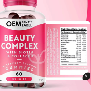 Collagen Beauty <strong>Vitamins</strong> Complex Gummy Candy Women 60 Gummies Raspberry Flavor Organic Gluten-Free Natural <strong>Skin</strong> <strong>Nails</strong> Face Care - Product Image 5