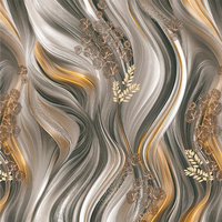 Papier peint floral abstrait 3D, vague, vert sarcelle, or, revêtement mural en vinyle pour restaurant, salon, maison, hôtel, décoration, rouleaux en PVC