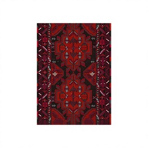 Alfombra Adiva de 20 pies, tejida a máquina, de poliéster jacquard, lavable, con reverso de goma antideslizante, diseño geométrico, pelo bajo. - Product Image 1