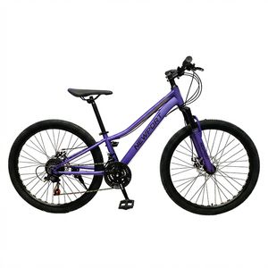 Vélo de montagne pour femmes 24 pouces avec freins à disque, 21 vitesses, suspension avant, pour filles - Vente flash - Product Image 1